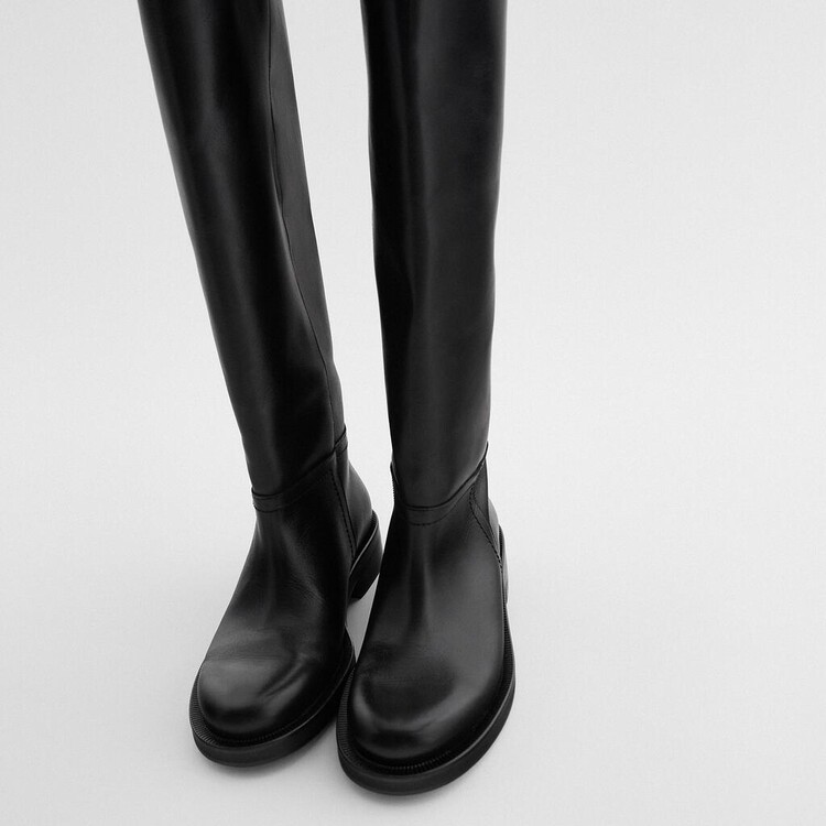 Knight Boots for Kids and Adults Low Heel Round Toe High Shaft