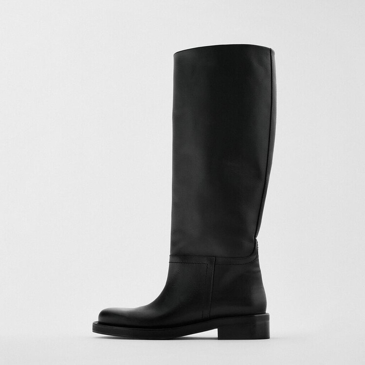Knight Boots for Kids and Adults Low Heel Round Toe High Shaft