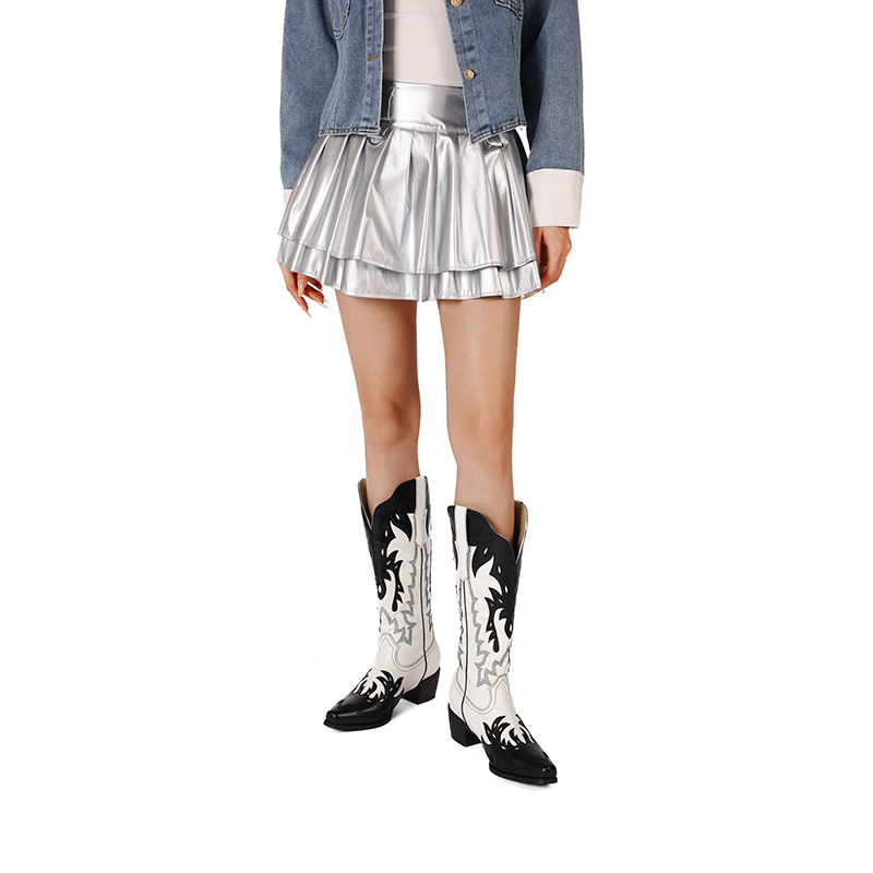 knight-boots-pu-square-toe-chunky-mid-heel-high-shaft Knight Boots PU Square Toe Chunky Mid Heel High Shaft