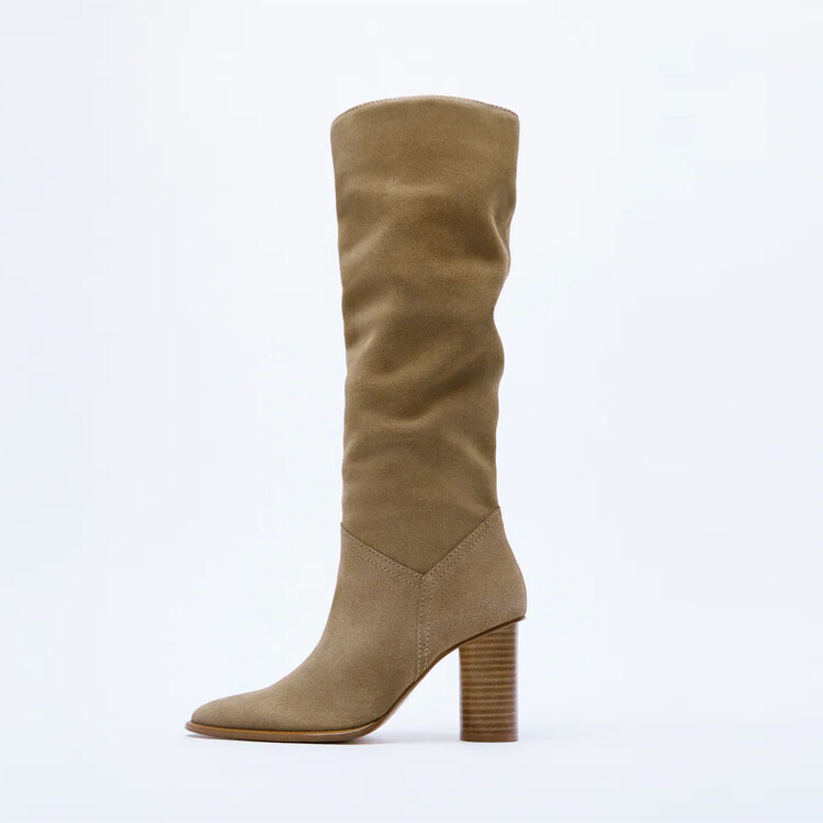 Knight Boots with Bow and Glitter Detail High Heel Round Toe Winter 2024