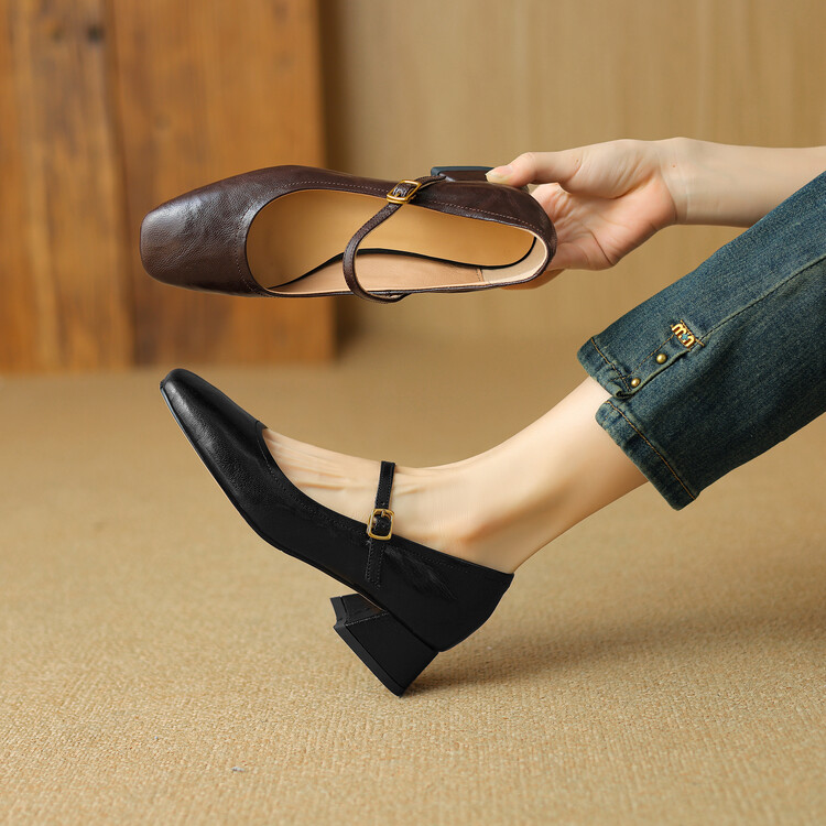 minimalist-square-toe-mid-chunky-heel-womens-flat-shoes Minimalist Square Toe Mid Chunky Heel Women's Flat Shoes